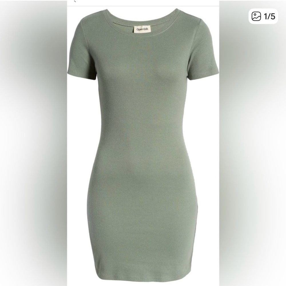 Sleek Sage Mini Dress
